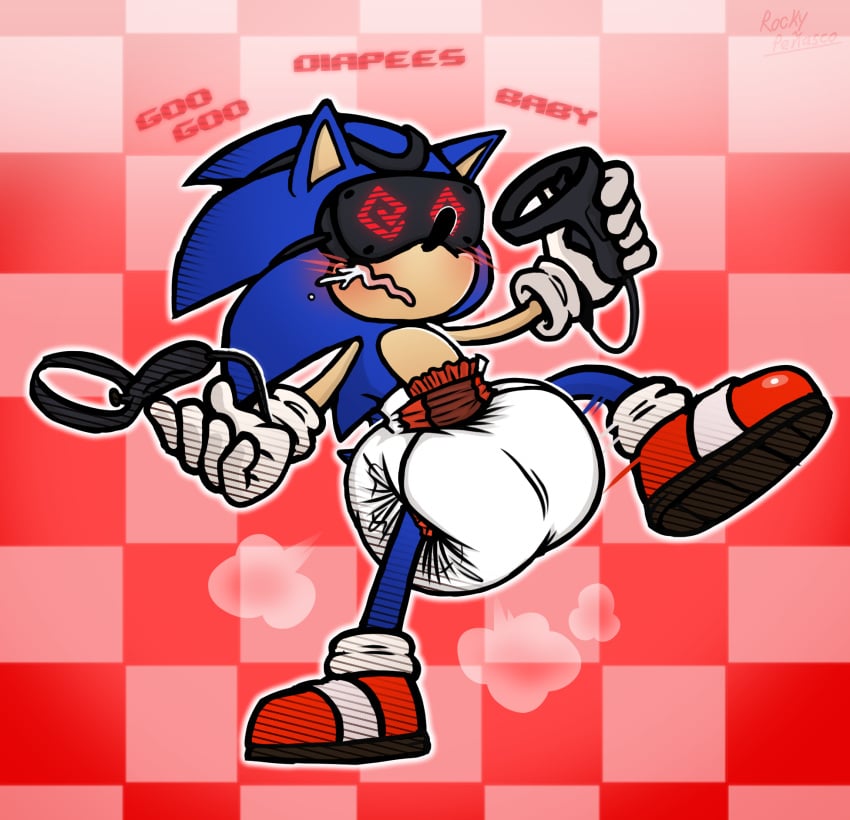 diaper hypnotized poofbuttrocky sonic_(series) sonic_the_hedgehog tagme vr_headset