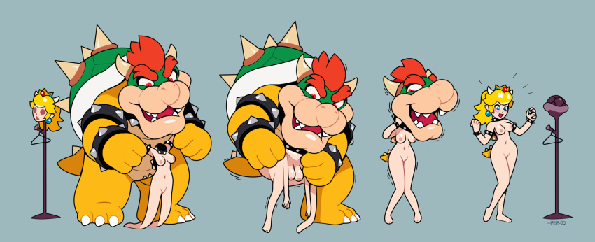 1boy blackshirtboy blonde_hair bodysuit bowser bowsette breasts disguise disguised_male female female_skinsuit horns male male_to_female mario_(series) new_super_mario_bros._u_deluxe nipples nude perfect_disguise skinsuit super_mario_bros. what wtf