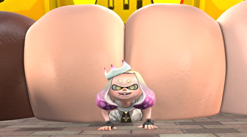 3d 3d_(artwork) 3girls ass_bigger_than_head ass_body ass_focus ass_to_ass boombox bottomless casual casual_nudity deep_cut_(splatoon) dentol female female_only gold_boombox_(prevence) hyper hyper_ass marina_(splatoon) nintendo off_the_hook_(splatoon) pearl_(splatoon) pearl_redraw_(prevence) shiver_(splatoon) shortstack splatoon teasing topwear