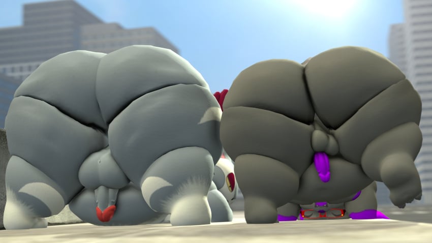 3d ass balls male male_only mrrainbow nintendo no_humans oc overweight penis pokémon_(species) pokemon pokemon_(species) purugly tagme