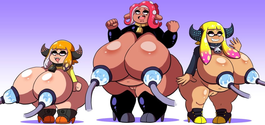 3girls agent_3_(splatoon) agent_4_(splatoon) agent_8_(splatoon) ass_bigger_than_head ass_expansion big_ass breast_expansion breasts_bigger_than_head cow_girl cowbell female female_only high_heel_boots high_heels hooves huge_ass huge_breasts hyper_ass hyper_breasts implied_transformation lactation looking_pleasured midriff milking milking_machine mind_control navel nintendo nipples nude octoling post_transformation prinnydood revealing_clothes shortstack species_transformation splatoon tagme thick_thighs transformation wide_hips
inkling