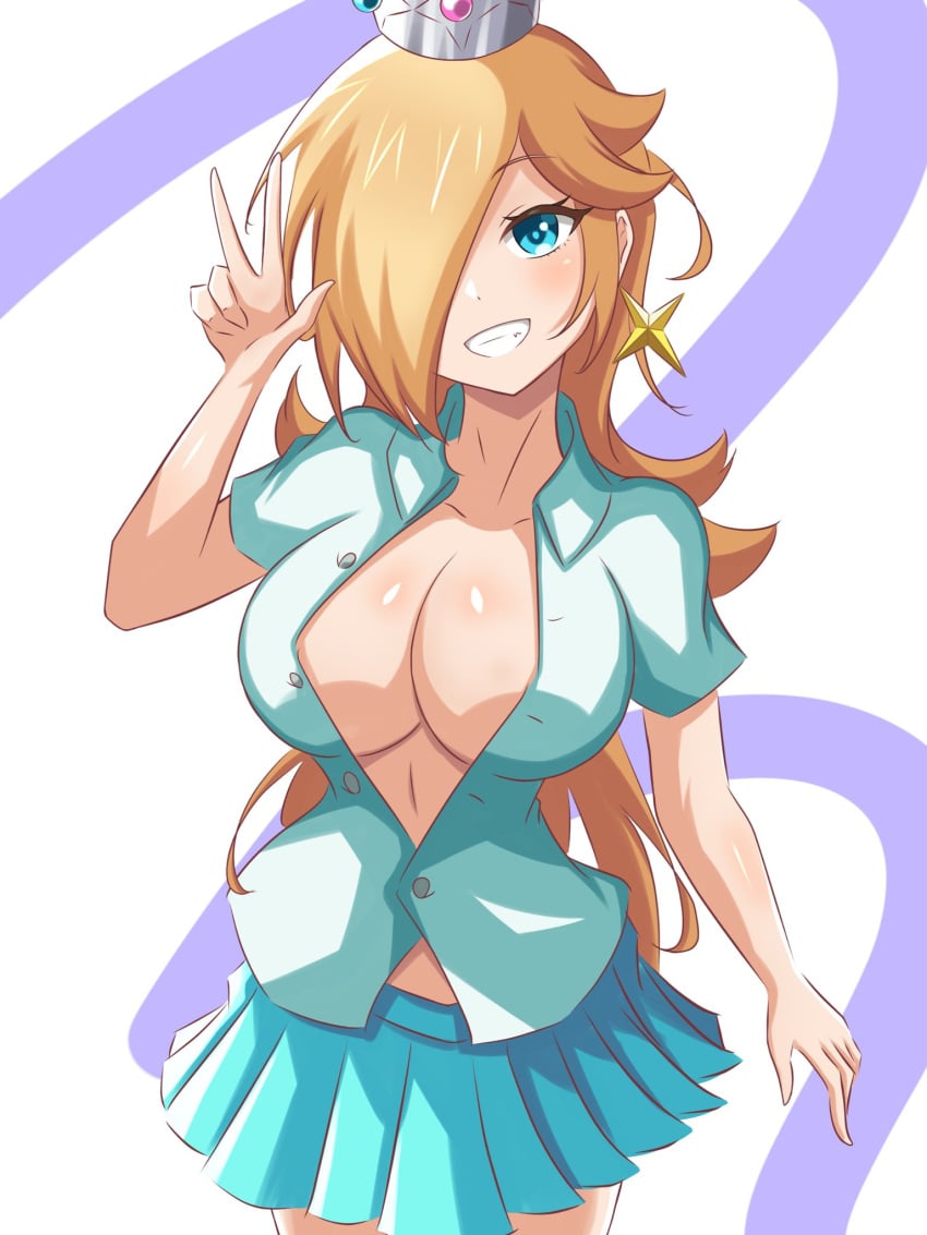 blonde_hair blue_eyes breasts female female_only looking_at_viewer mario_(series) nintendo princess_rosalina solo super_mario_galaxy yassrosalina