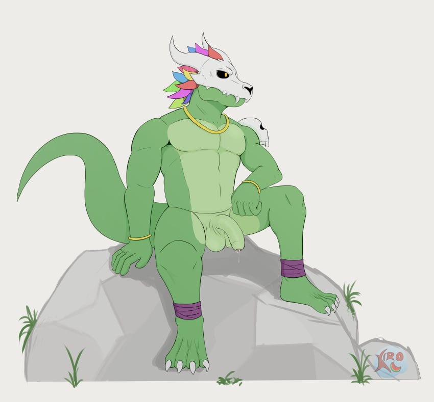 absurd_res animal_humanoid anthro flaccid genitals hi_res humanoid lizard_humanoid male male_focus male_only nude nude_male outside penis reptile reptile_humanoid scalie scalie_humanoid solo terraria witch_doctor_(terraria)