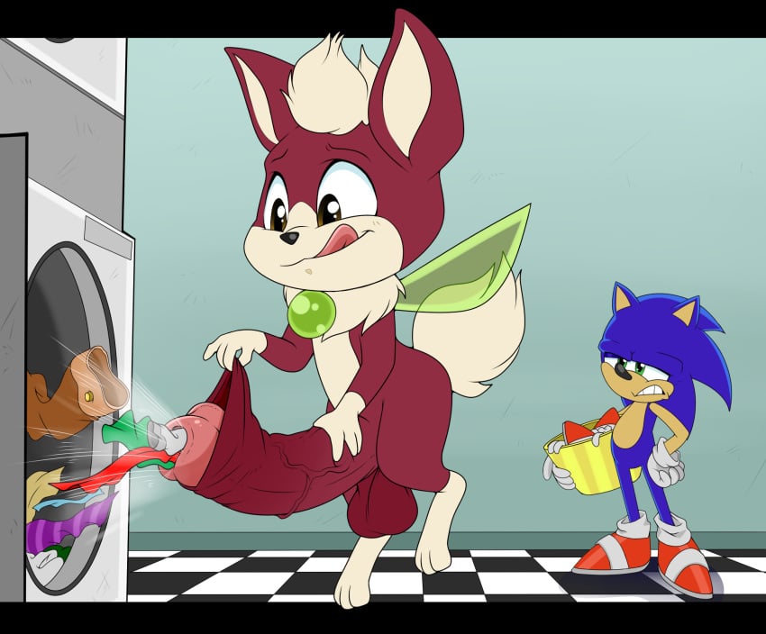 annoyed anthro appliance balls big_penis blue_body blue_fur chip_(sonic) clothing cock_vore digital_media_(artwork) disgust duo enookie eulipotyphlan footwear foreskin foreskin_play foreskin_pull fur gaping gaping_urethra genitals gloves green_wings hair handwear hedgehog hi_res huge_cock humanoid_genitalia humanoid_penis hyper hyper_genitalia hyper_penis laundromat laundry_machine male mammal object_vore penile penis public red_body red_fur sega sonic_(series) sonic_the_hedgehog sonic_the_hedgehog_(series) sonic_unleashed tongue urethra vacuum_penis vore washing_machine wings