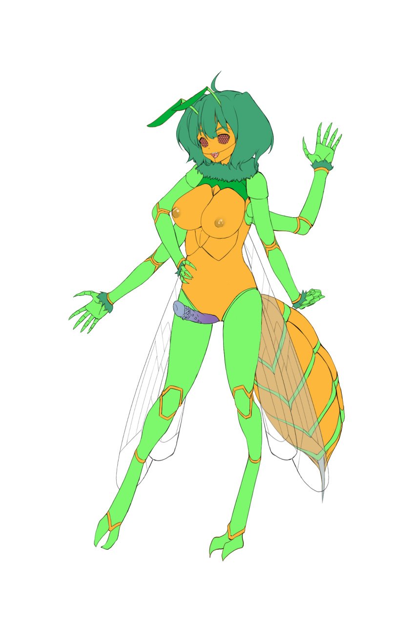 1futa 4_arms ahoge animal_genitalia animal_humanoid antennae_(anatomy) apocalipsejack arm_tuft arthropod arthropod_abdomen arthropod_humanoid bee big_breasts big_penis breasts cloaca compound_eyes digitigrade erection exoskeleton fangs front_view futa_only futa_sans_balls futanari genitals green_body green_hair hair herm hi_res humanoid hymenopteran hymenopteran_humanoid insect_girl insect_humanoid insect_wings insectoid insects intersex macross macross_frontier mandibles model_sheet monster_girl monsterification multi_arm multi_limb multicolored_body neck_tuft nipples nude open_mouth orange_body penis pussy ranka_lee rear_view red_eyes simple_background solo standing stinger_(anatomy) teeth tongue tuft vertical_cloaca wings wrist_tuft