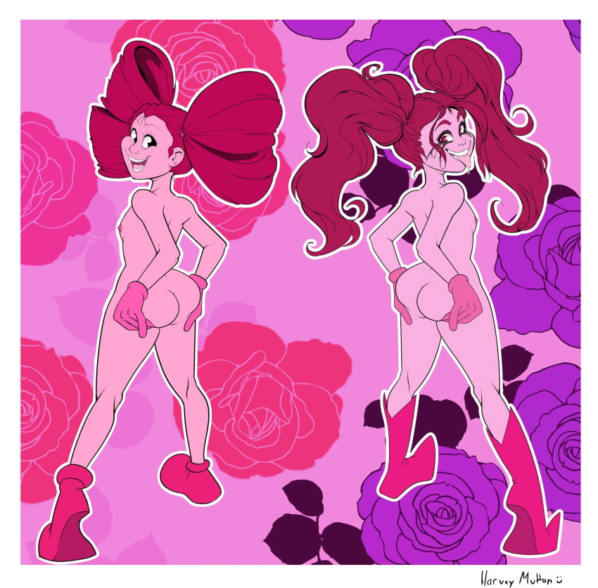 1girls ass ass_support breasts cartoon_network female flat_chest gem_(species) harvey_mutton solo spinel_(steven_universe) steven_universe tagme