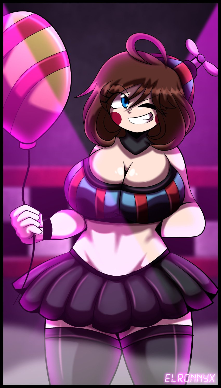 balloon_babe_(fnia) balloon_boy_(fnaf) elronnyx five_nights_at_freddy's five_nights_in_anime tagme thick_thighs