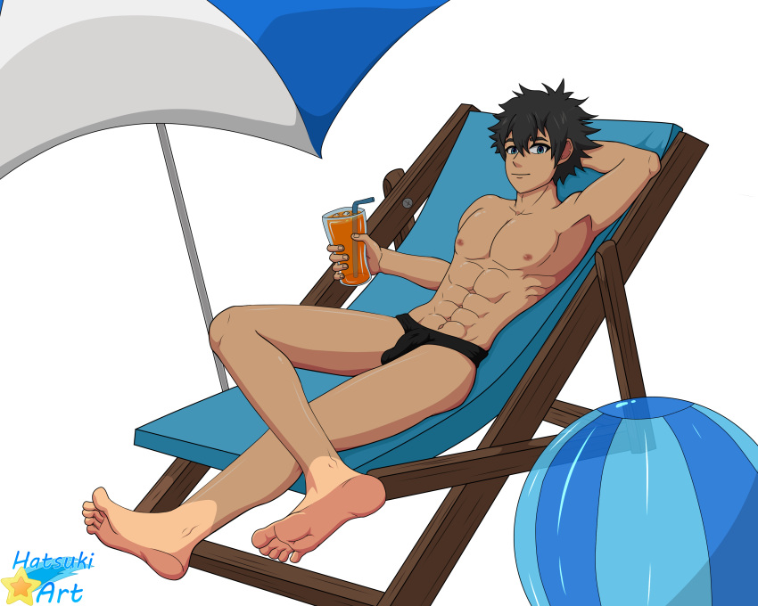 hatsuki_art male_only original_character summer summer_clothes underwear underwear_only yaoi