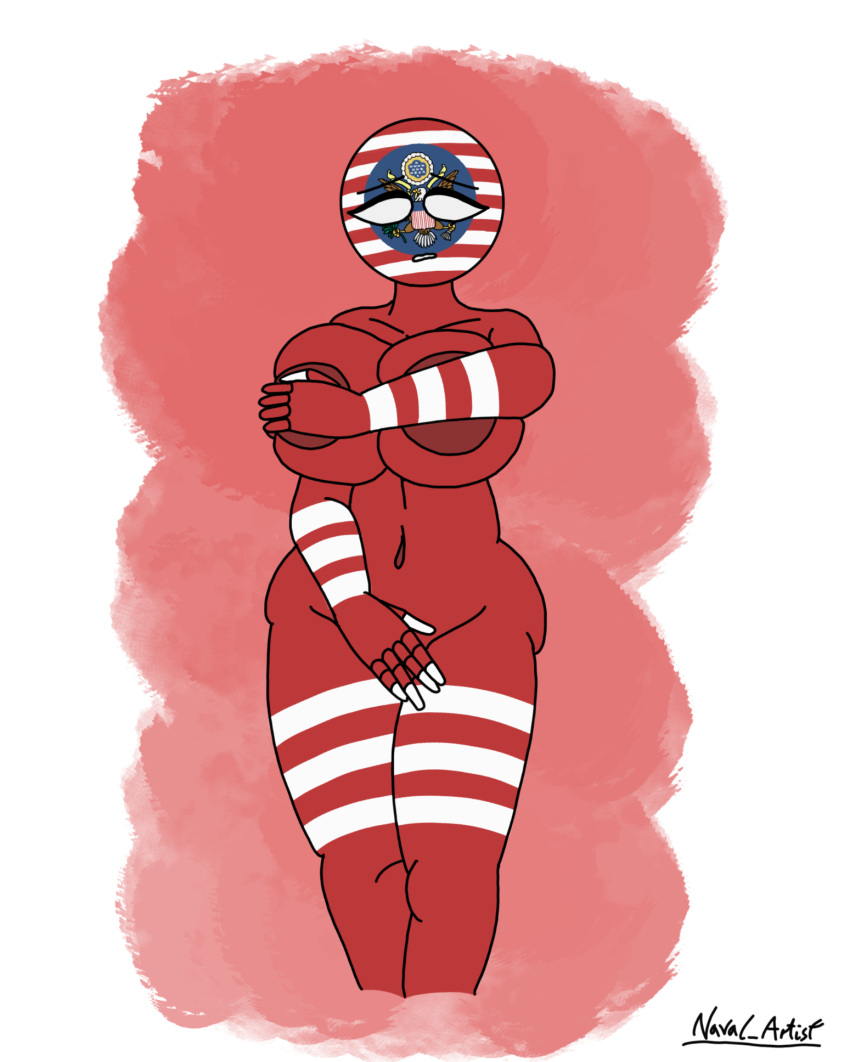 areola areolae big_ass big_breasts big_butt breasts countryhumans countryhumans_girl countryhumans_oc covering_breasts erect_nipples eyebrows female female_focus female_only genitals hi_res highres huge_breasts human large_ass large_breasts looking_at_viewer naked naval_artist_(artist) nipples nude nude_female oc original_character simple_background solo straight text thick_thighs vagina