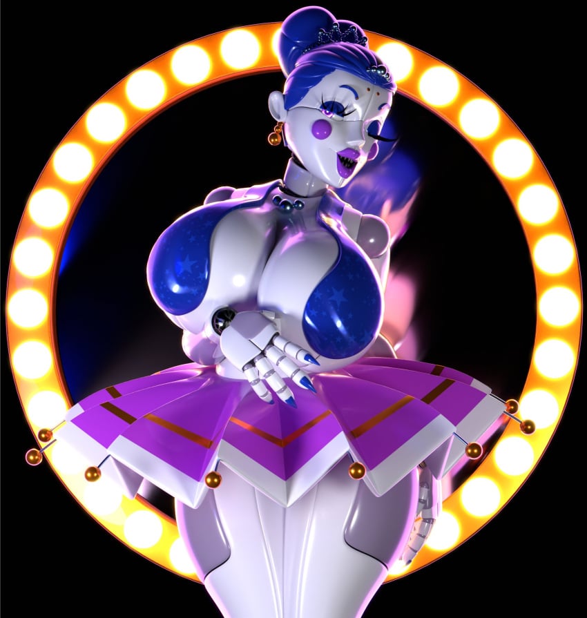 ballerina ballora ballora_(fnafsl) big_breasts cosmic_trance female five_nights_at_freddy's five_nights_at_freddy's:_sister_location robot_girl solo summer_ballora_2.0_(cosmic_trance) thick_thighs