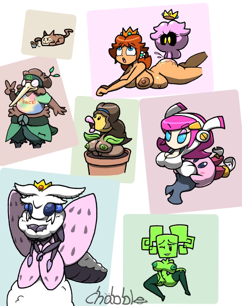 1futa 5girls ambiguous_gender areolae bellsprout bird blue_background blue_eyes breasts chabble cumflated_belly cumflation doodle female female_focus fuckplant futanari green_background humanoid kirby kirby_(series) kirby_planet_robobot light-skinned_female light_skin mario_(series) mimi_(super_paper_mario) moth mother_(pokemon_bw) nipples on_stomach paper_mario pink_background pink_hair pokemon post_transformation princess_daisy princess_peach purple_background self_upload suckplant super_mario_bros._wonder susanna_patrya_haltmann susie_(kirby) tan_background white_background wubba