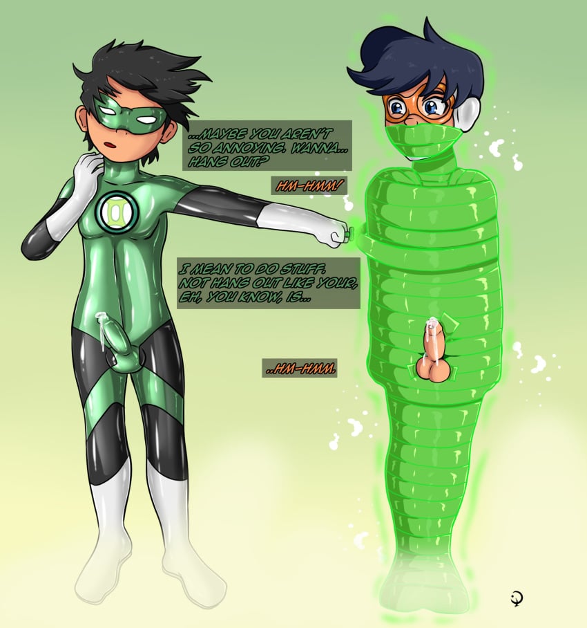 balls bondage bound bound_and_gagged boys bulge captured comic cum dc dc_comics dick duct_tape ejaculation erect erect_penis erection foreskin gag gagged gagged_speech gagging gay green_lantern green_lantern:_alliance jai_west kurttype5 latex male male_only muffled mummification mummified mummy_wrappings penis premature_ejaculation restrained rubber rubber_suit skinny struggling super_suit superhero tai_pham tied_up toony wrapped young