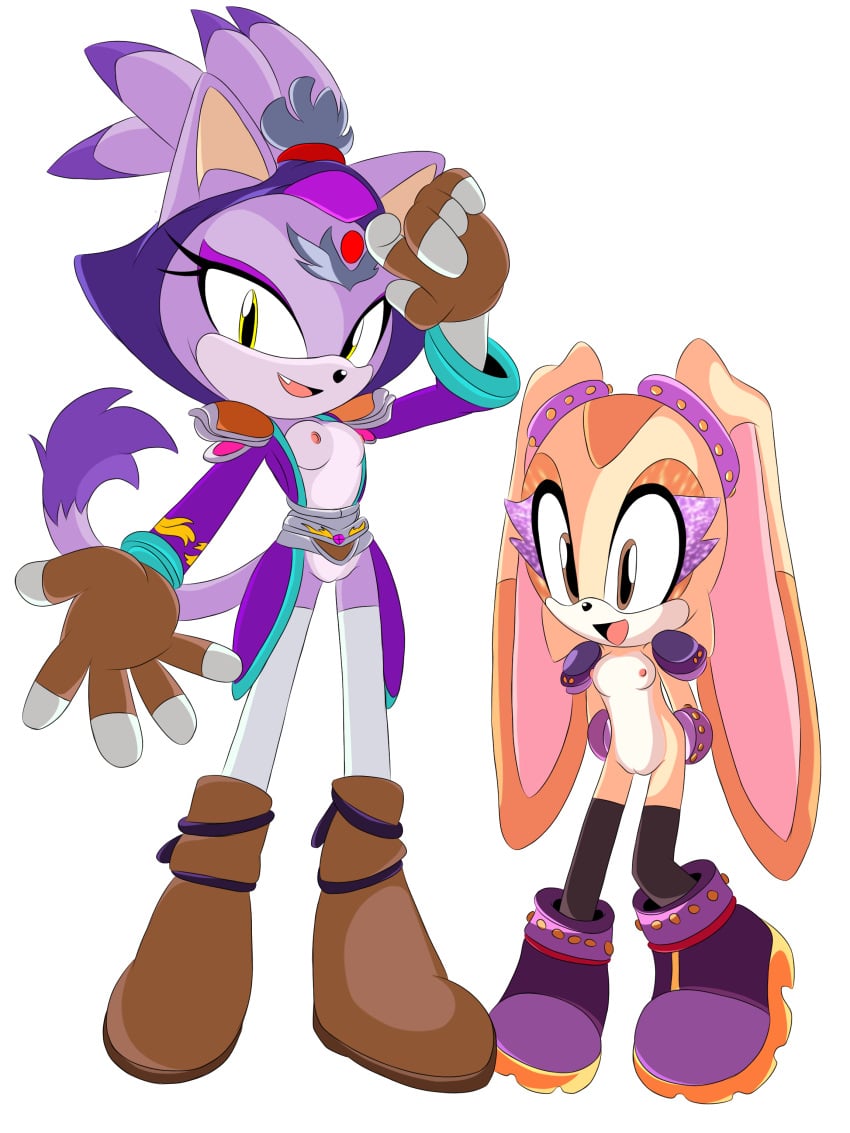 blaze_the_cat cosplay cream_the_rabbit drummer_cream j_nsfw pyromancer_blaze sonic_(series) sonic_forces_speed_battle sonic_the_hedgehog_(series)