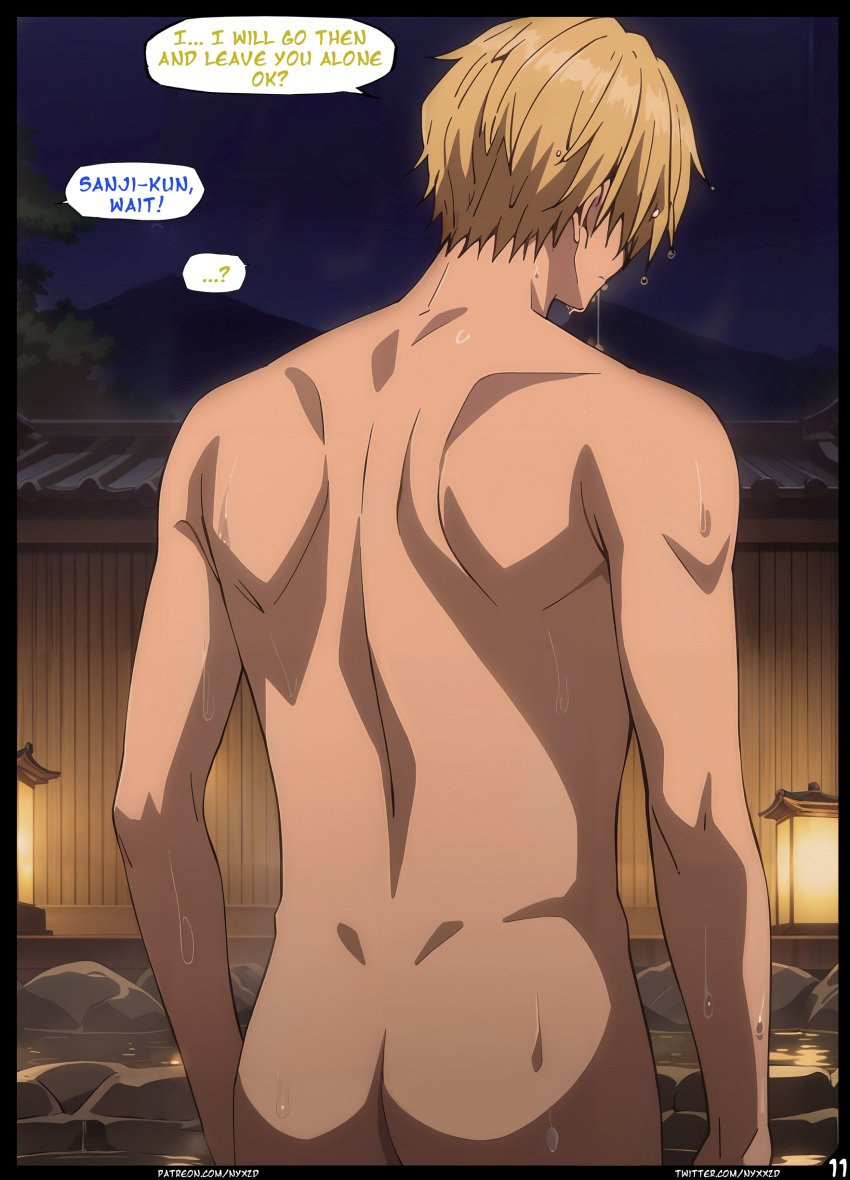 ai_generated comic male male_only nyxworks one_piece onsen sanji