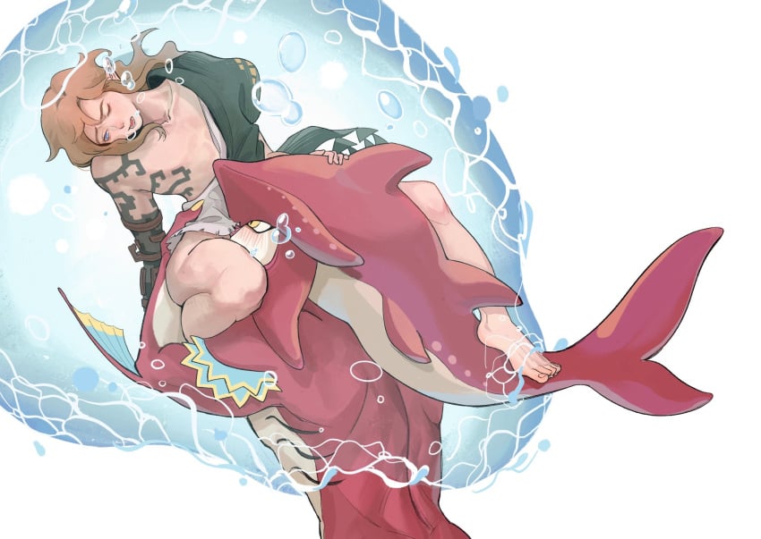 couple gay implied_oral link link_(tears_of_the_kingdom) male_only prince_sidon sidon_(zelda) tears_of_the_kingdom the_legend_of_zelda zora