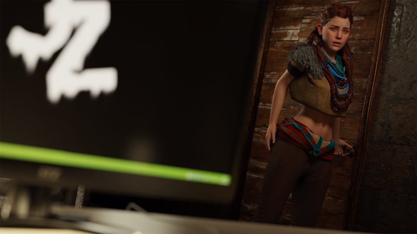 1girls 3d aloy athletic athletic_female caucasian caucasian_female closing_door clothed clothed_female clothing computer female green_eyes guerilla_games horizon_forbidden_west horizon_zero_dawn interior interior_scene junkerz long_hair office ready_for_sex ready_to_fuck red_hair sony_interactive_entertainment tribal tribal_clothing tribal_female