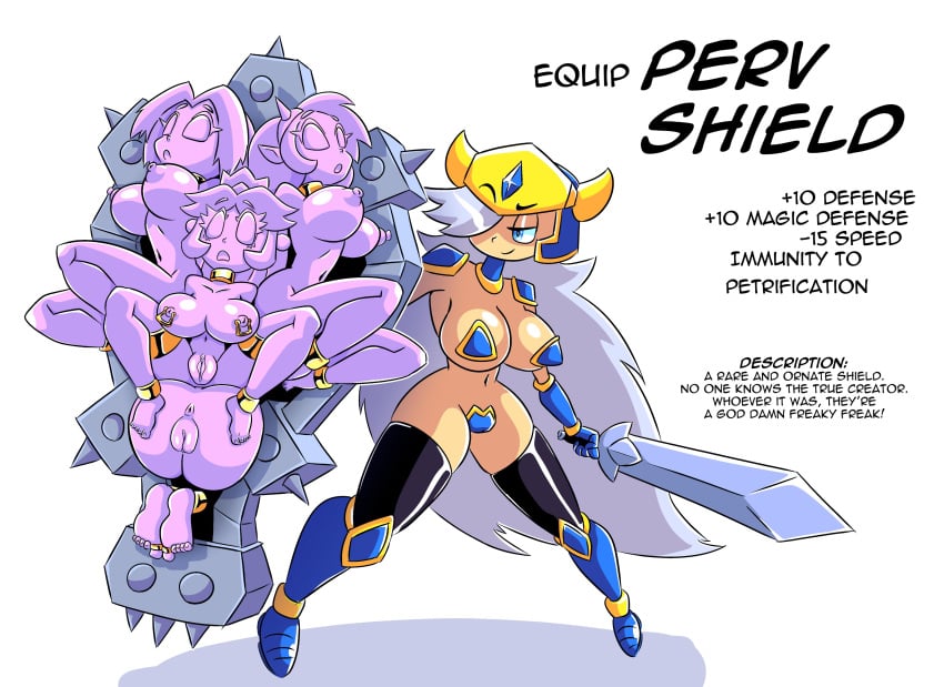 absurd_res animal_humanoid animate_inanimate anus armor ass big_butt bondage bondage booby_knight_(drshanks24) booby_quest bound bovid bovid_humanoid bovine bovine_humanoid breasts cattle_humanoid collar drshanks24 elf english_text female fighting_pose forced forced_transformation gameplay_mechanics genitals gold_(metal) gold_anklet gold_anklewear gold_collar gold_toe_ring group headgear helmet hi_res horn human_shield humanoid humanoid_pointy_ears implied_transformation inanimate_transformation living_shield living_statue living_weapon magic_item magic_shield magic_weapon mammal mammal_humanoid melee_weapon metal_collar metal_pasties multi_ear nipple_piercing nipples nude pasties petrification piercing pointy_and_animal_ears pose presenting presenting_anus presenting_hindquarters princess purple_body purple_skin pussy royalty rpg_(disambiguation) sculpture shield sitting_on_another sitting_on_butt spiked_shield spread_anus spreading statue sword text toe_rings transformation unconvincing_armor weapon