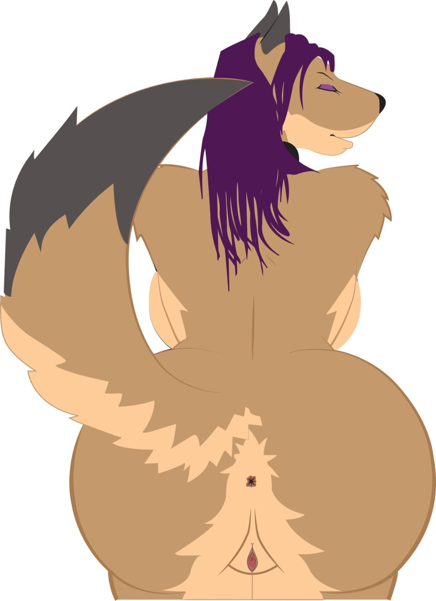 anthro canine female fur furry hair hth_studios long_hair nude rio_davis smile vector