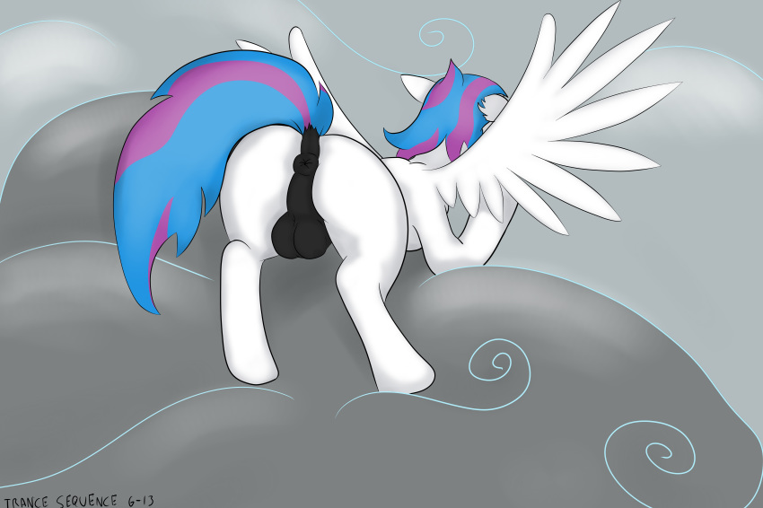 2013 agile_cloud anus balls clouds equine male male_only my_little_pony original_character pegasus perineum solo trancesequence wings