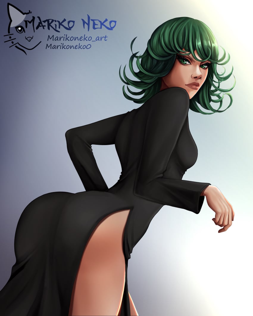 1girls female green_hair looking_at_viewer marikoneko marikoneko0 one-punch_man solo standing tatsumaki