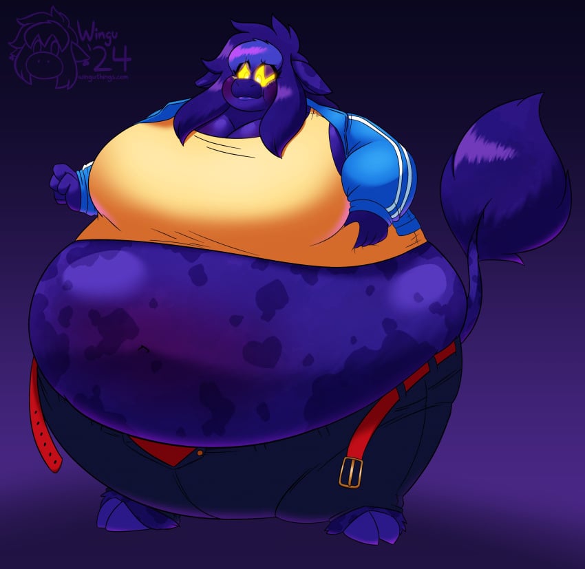 big_breasts blueberry_inflation breasts female furry huge_breasts inflation overweight thick_thighs wide_hips wolforb2000