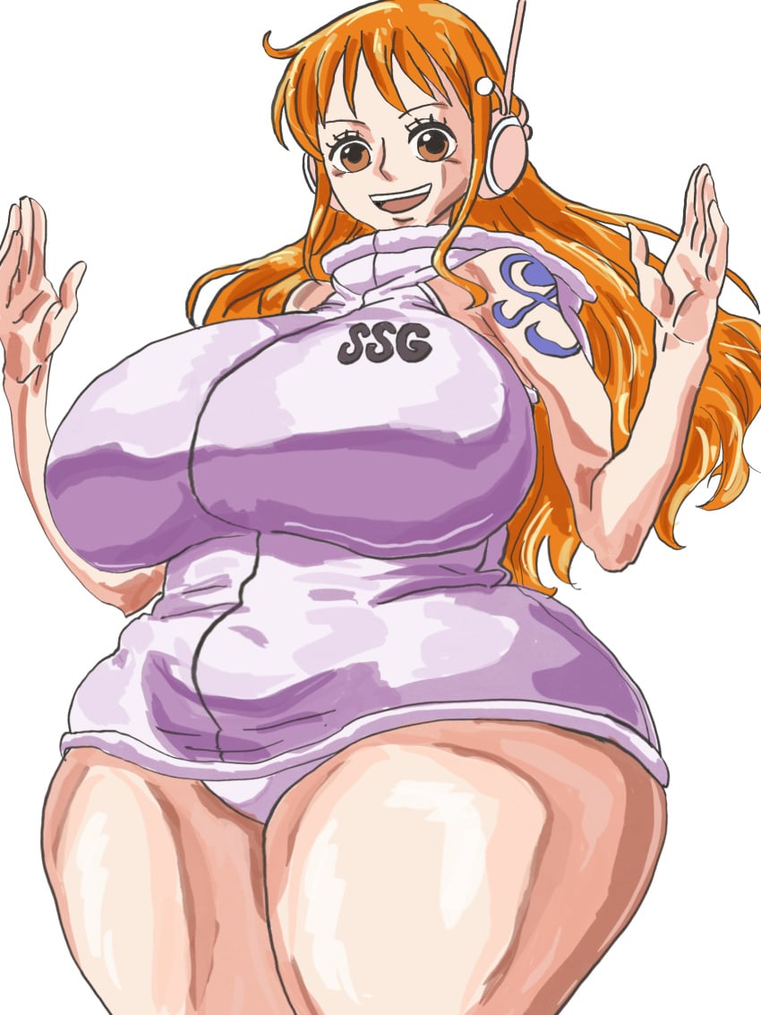 artist_request belly big_belly big_breasts edit egghead fat fat_ass fat_belly fat_butt fat_female fat_thighs fat_woman female female_only huge_breasts huge_thighs large_ass large_breasts nami one_piece one_piece_treasure_cruise overweight overweight_female post-timeskip thick thick_legs thick_thighs