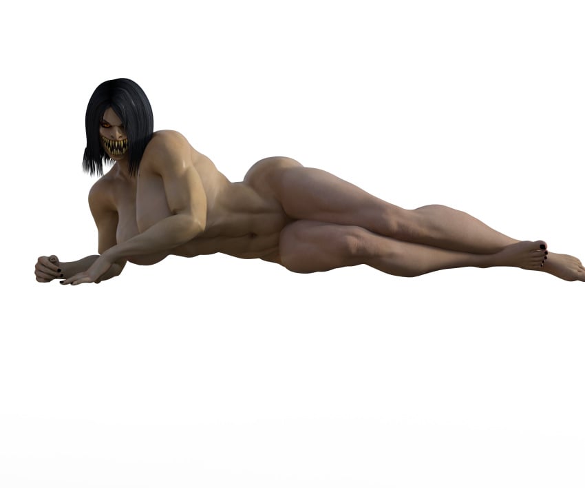 1girls daz_studio mileena mileena_(mk9) mortal_kombat muscular sharp_teeth shinteo solo