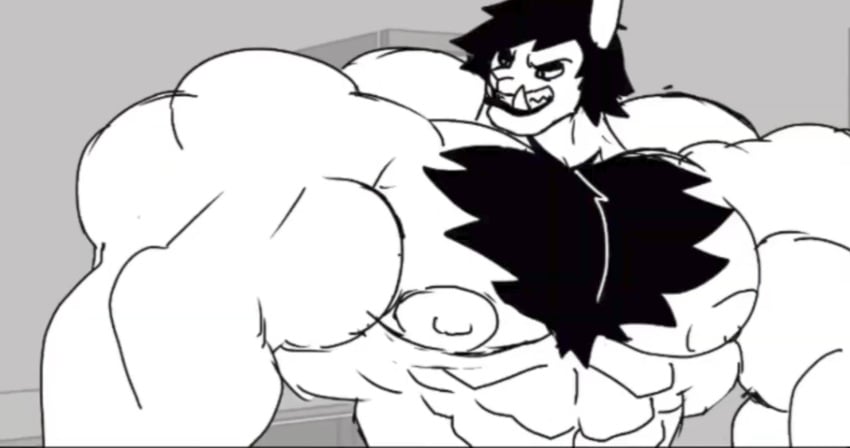 big_balls big_balls_with_big_penis big_penis bobilevrais bunny_boy furry muscle_growth