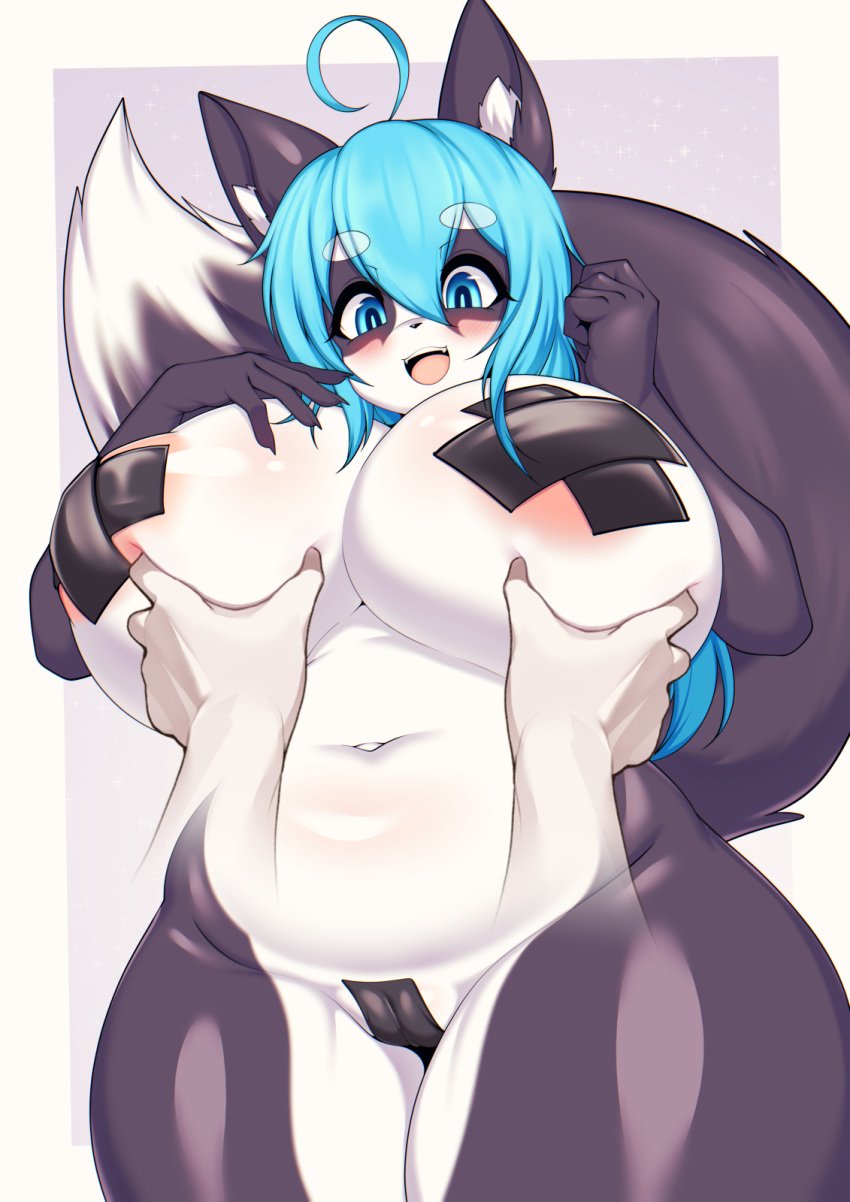 big_breasts breast_grab breasts canine female furry hanul huge_breasts pasties tagme tailzkim thick_thighs wide_hips