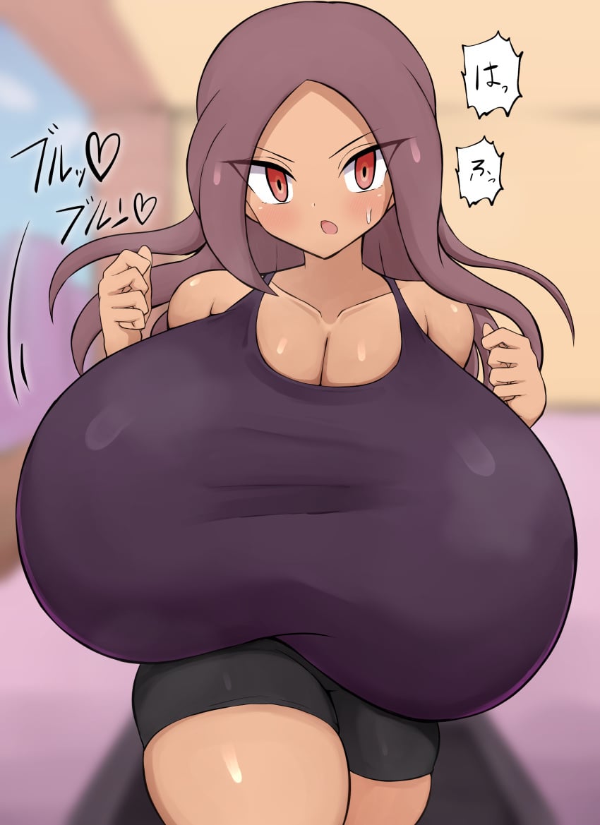 1girls alternate_breast_size big_breasts female high_resolution highres huge_breasts hyper_breasts icer_(inazuma_eleven) inazuma_eleven jaga334 large_breasts lucy_hailstone massive_breasts shiny_skin shortstack solo solo_female white_background