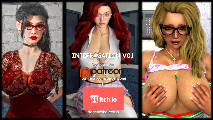 3d big_breasts black_hair blonde_female blonde_hair brat bratty catherine_scratch-patrickson clothed clothed_female clothes_lift clothing clothing_lift collar college college_student dark_hair degenzone dommy_mommy glasses hope_springs light-skinned_female light_skin milf milfs mommy mommy_kink mother nopixel oc original_character original_characters patreon promotional_art promotional_material red_hair school school_uniform schoolgirl showing_off southern southern_belle stacy_miller tanned tanned_female tanned_skin teenager