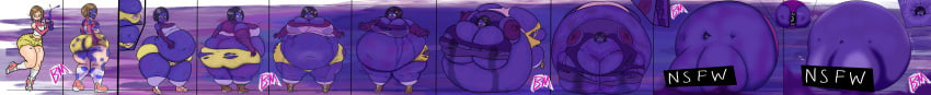 ass belly_bulge big_ass big_belly big_breasts blueberry_inflation booberries_morphs butt_expansion digimon digimon_adventure_02 hikari_yagami inflation plump sequence sunken_head sunken_limbs thick_thighs