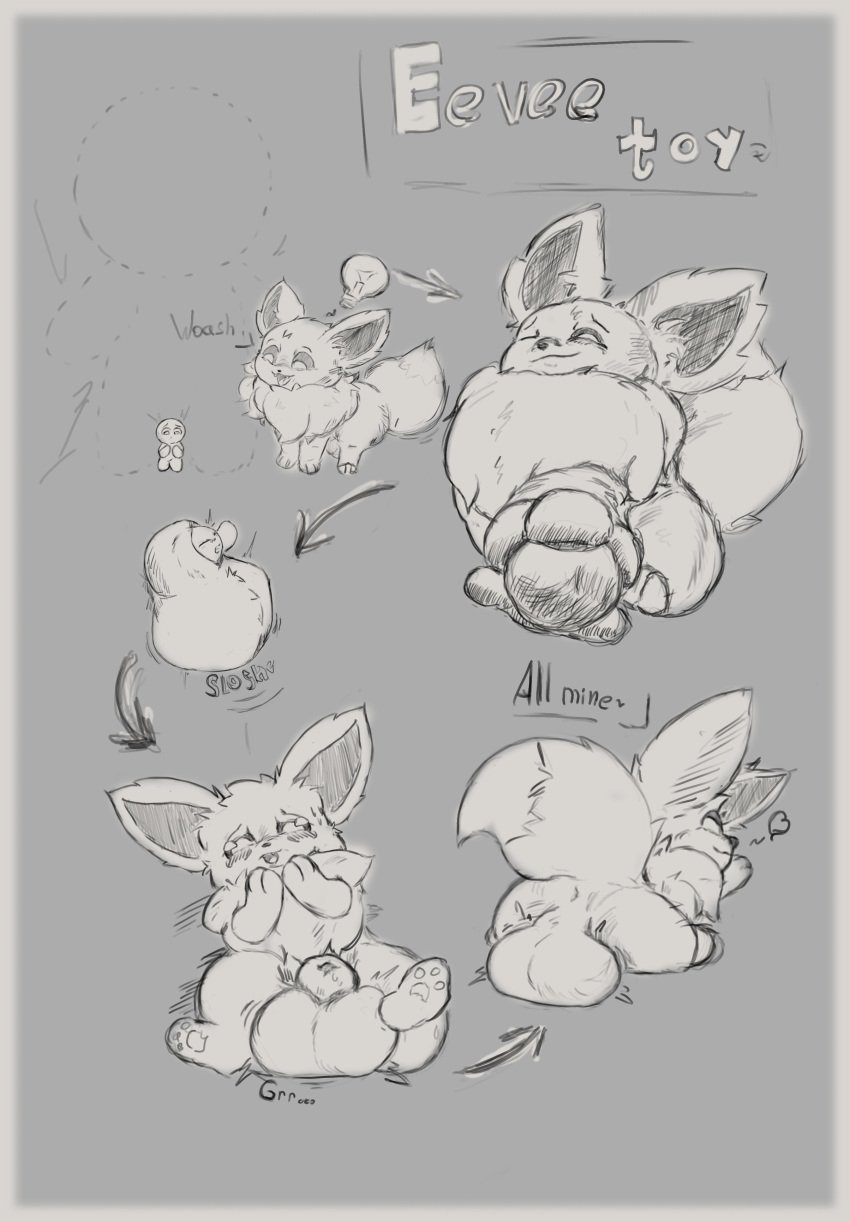 absurd_res animal_genitalia anonymous badartist balls_expansion cock_vore dominant dominant_male duo eevee eeveelution expansion faceless_character faceless_male female feral feral_only foot_rub generation_1_pokemon genital_expansion genitals hi_res human i_badartist_i inflation macro male male/female male/male mammal micro nintendo paws penile penis pokemon pokemon_(species) sheath solo vore