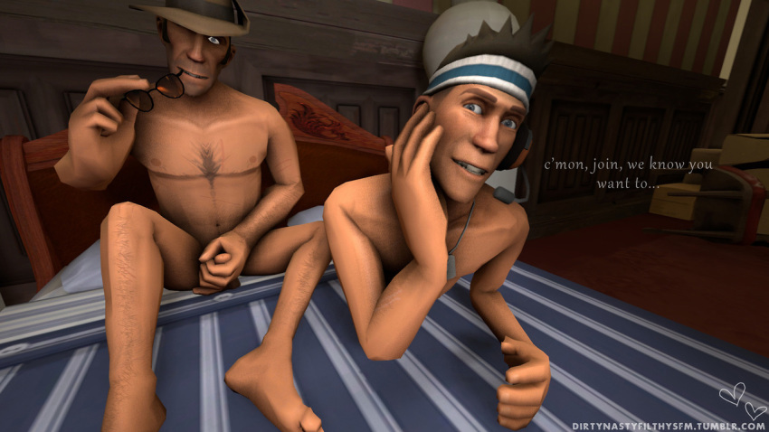 3d dirtynastyfilthysfm gay looking_at_viewer masturbation scout sniper source_filmmaker tagme team_fortress_2 wink winking yaoi