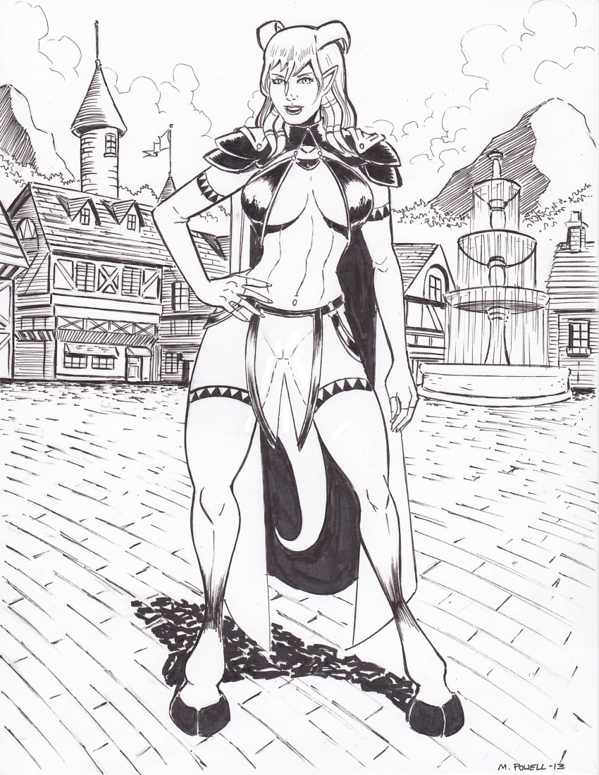 black_and_white draenei female michael_powell tagme warcraft