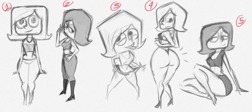 back_view big_ass big_butt cartoon_network curvy curvy_figure debbie_turnbull debs_turnbull hips jemphep mature_female mother robotboy sketch thick thick_ass thick_hips voluptuous voluptuous_female white_background