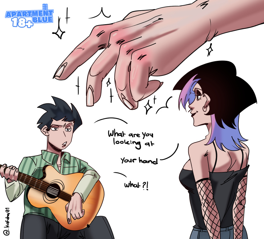 2d clothed clothing comic goth goth_girl guitar kafuha oc original original_character original_characters webcomic