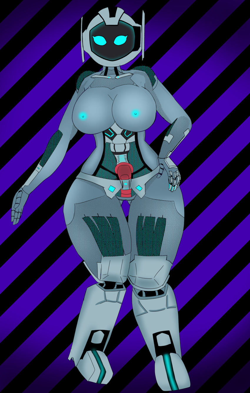 020_saria big_breasts breasts female naked nude_female robot robot_girl robot_humanoid screen_face ultra_artu