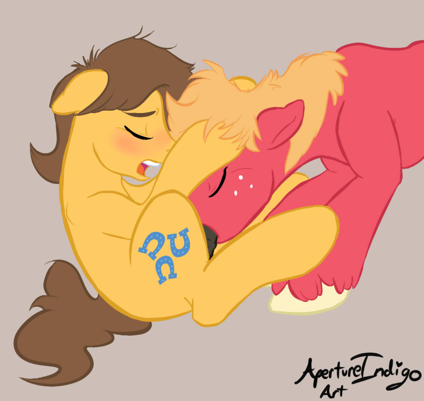 apertureindigo big_macintosh big_macintosh_(mlp) caramel caramel_(mlp) friendship_is_magic male_only my_little_pony