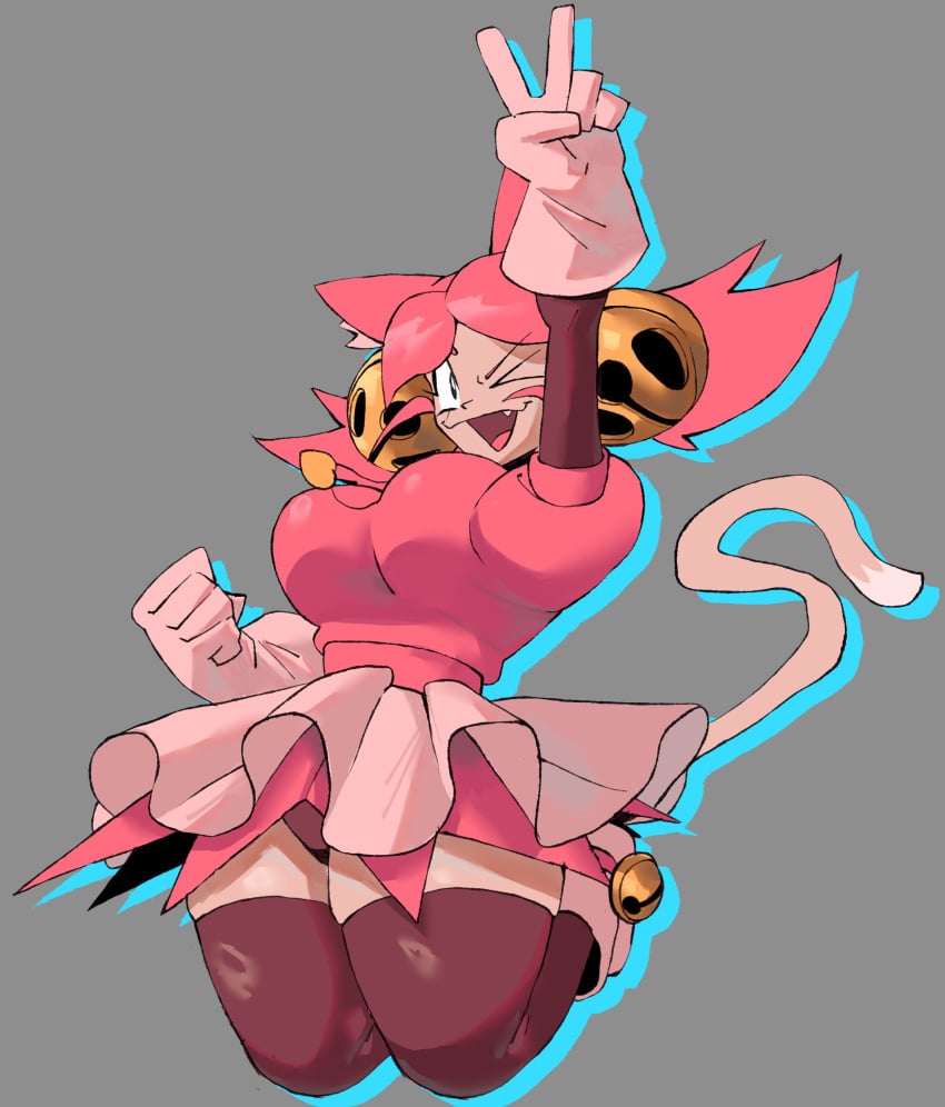 1girls 2026 aaaaaron aaaaaron122 big_breasts breasts deltarune deltarune_chapter_5 female female_only frilled_skirt kneeling kneeling_female mad_mew_mew mew_mew_(undertale) on_knees pink_(deltarune) skirt tagme thick_thighs thighhighs thighs thunder_thighs undertale undertale_(series) wink winking winking_at_viewer