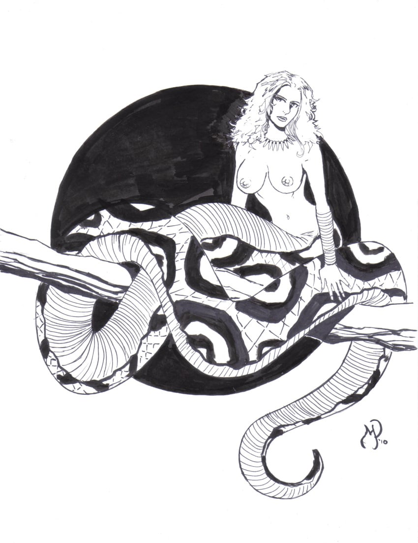 black_and_white lamia michael_powell mythology sketch tagme