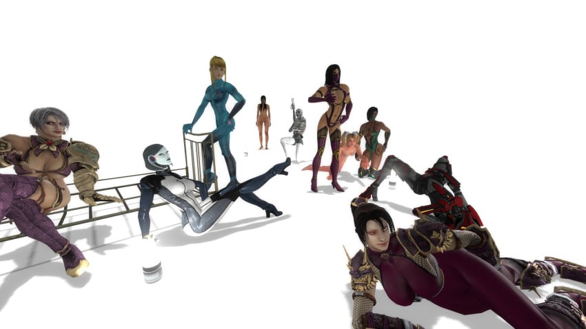 3d alma_wade borderlands clothing combine_assassin crossover ea edi f.e.a.r. f.e.a.r._2 female garry's_mod gun half-life_2_beta holding_gun human isabella_valentine jade_(mortal_kombat) juliet_starling lollipop_chainsaw mass_effect mass_effect_3 metroid mileena mortal_kombat multiple_females namco netherrealm_studios nintendo omega_assassin pose samus_aran sniper_rifle soul_calibur taki zero_suit