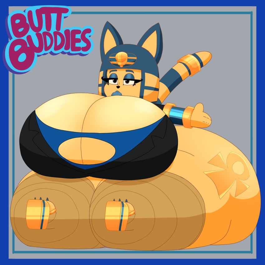 animal_crossing ankha ankha_kennedy_(user3345) anthro big_breasts breasts cleavage female furry huge_breasts tagme thick_thighs user3345 wide_hips