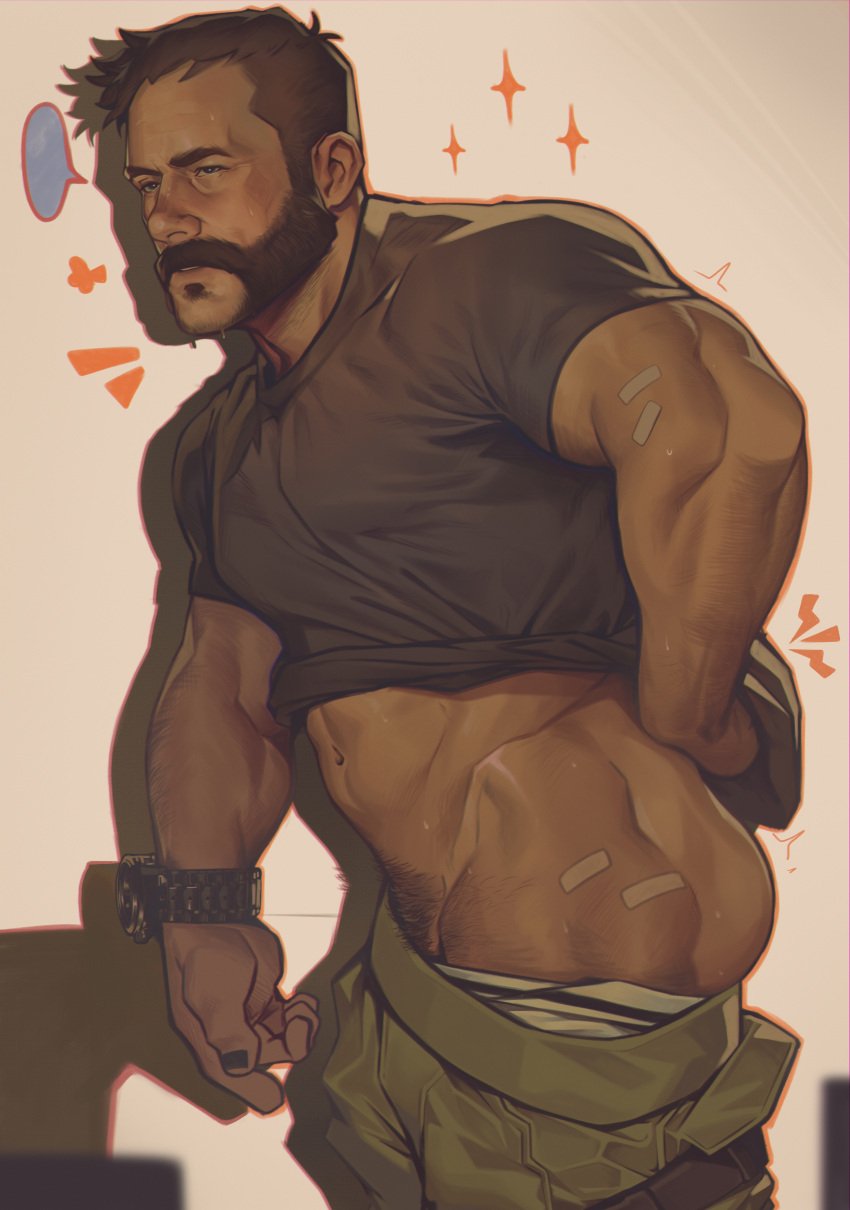 activision bara beard biceps call_of_duty call_of_duty:_modern_warfare_2 call_of_duty_modern_warfare_2_(2022) captain_price clothing daddy dilf holo_eden john_price male male_only manly mature_male muscular_male