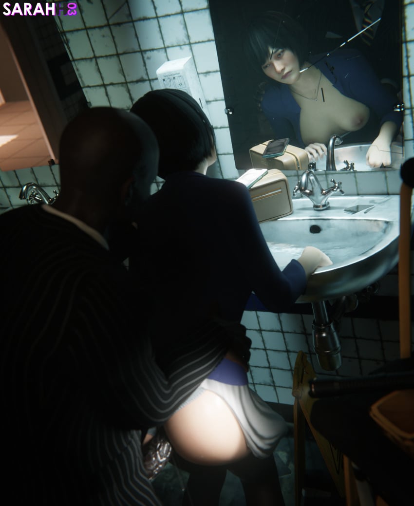 3d asian_female dark-skinned_male exposed_ass exposed_breasts interracial makimura_makoto questionable_consent ryuu_ga_gotoku sarahh03 sex vaginal_penetration yakuza_(series)