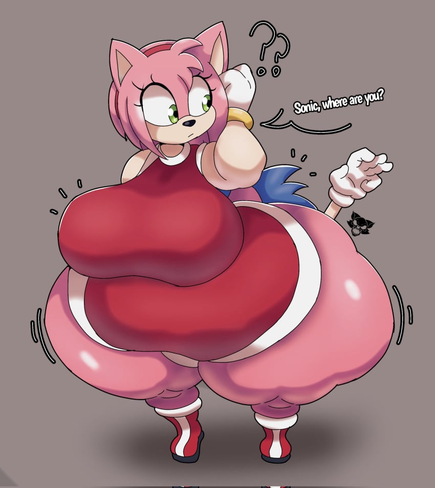 1boy 1boy1girl 1girls 2024 ? absurd_res accessory amy_rose anthro artist_logo ass belly big_ass big_belly big_breasts big_butt bracelet breasts clothing crowthemadcat dialogue digital_media_(artwork) dress duo english_text eulipotyphlan eyelashes face_in_ass faceless_male facesitting female footwear front_view gold_(metal) gold_bracelet gold_jewelry grey_background hair hair_accessory hairband hedgehog hi_res huge_ass huge_breasts huge_butt huge_thighs hyper hyper_ass hyper_butt hyper_thighs jewelry looking_back looking_back_at_partner male male/female mammal motion_lines oblivious panties question_mark scut_tail sega shaded shoes short_tail simple_background sonic_(series) sonic_the_hedgehog sonic_the_hedgehog_(series) speech_bubble tail tan_inner_ear text thedeathcrow05 thick_thighs underwear