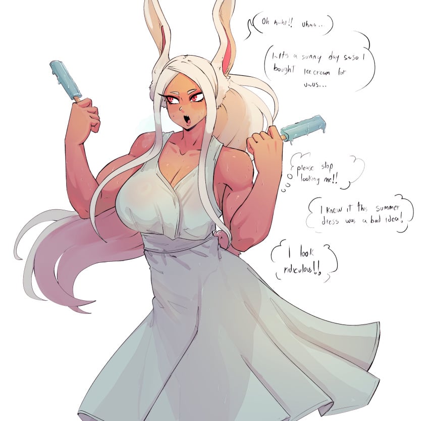 bunny_ears cupperexe female miruko my_hero_academia rumi_usagiyama see-through_clothing wholesome