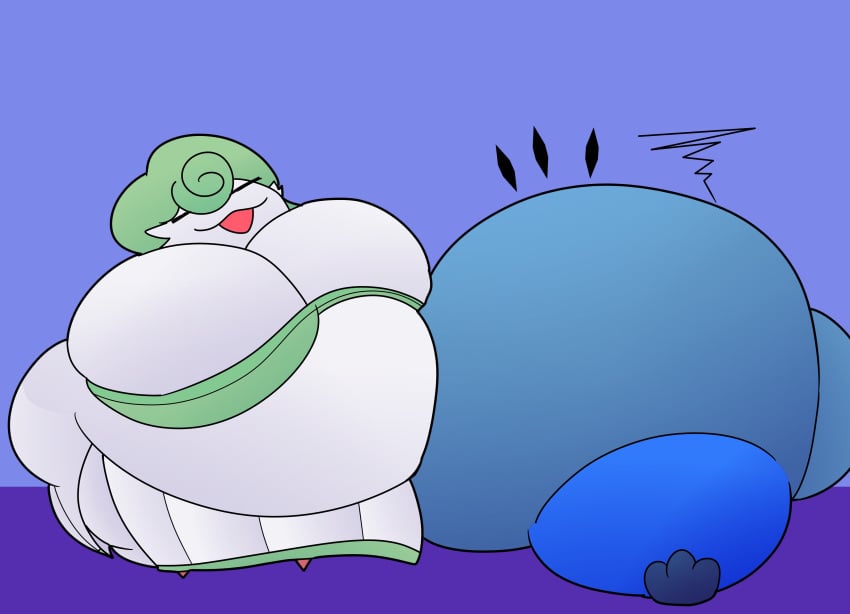 bbw big_breasts breasts cleavage female furry gardevoir huge_breasts lucario overweight pokemon pokemon_(species) tagme teaset_haliley thick_thighs weight_gain wide_hips