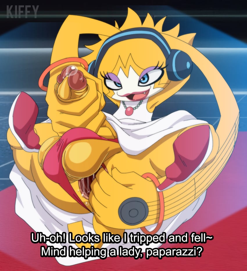 4_arms absurd_res anus appmon appmon_(species) balls bandai_namco big_balls big_penis blue_eyes bodily_fluids clothed clothing crossdressing dialogue digimon digimon_(species) dress fake_screencap footwear gaping gaping_anus genital_fluids genitals hand_in_ass handjob hands_behind_head hi_res high_heels kiffy_(artist) lipstick makeup male multi_arm multi_limb musimon no_humans non-human non-human_only panties paparazzi penile penis photographer pink_clothing pink_panties pink_underwear precum presenting presenting_anus red_carpet screencap screencap_background sex shoes smile solo spread_anus spreading subtitled talking_to_viewer text underwear white_clothing white_dress white_footwear white_high_heels yellow_body