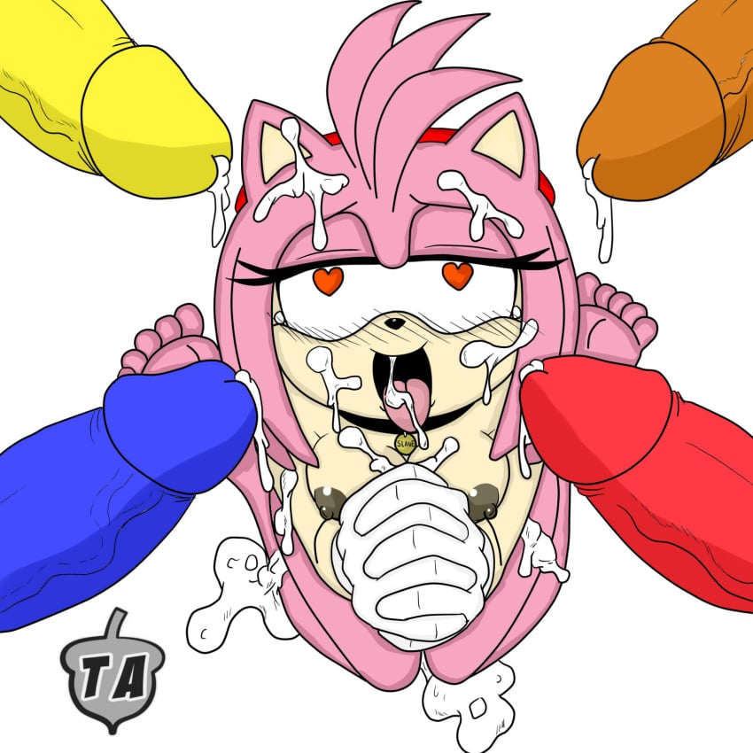 amy_rose anthro barefoot cock_worship color cum echidna feet female fur furry furry_only hail_penis hedgehog humanoid_feet jay-triqz knuckles_the_echidna male mammal monotreme multiple_males penis_worship simple_background slashysmiley soles solo_focus sonic_(series) sonic_the_hedgehog straight tails team_sonic toes white_background